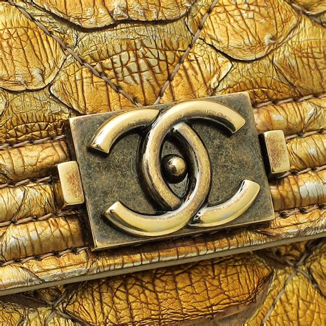 chanel iridescent python boy